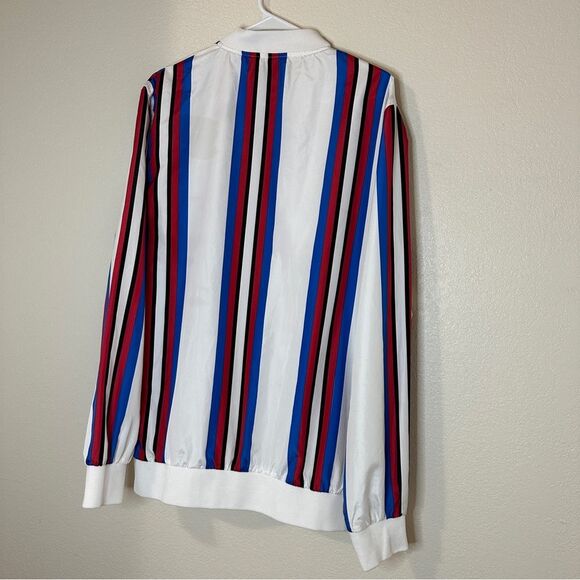 Men's Striped Nylon Windbreaker - Picture 5 of 8